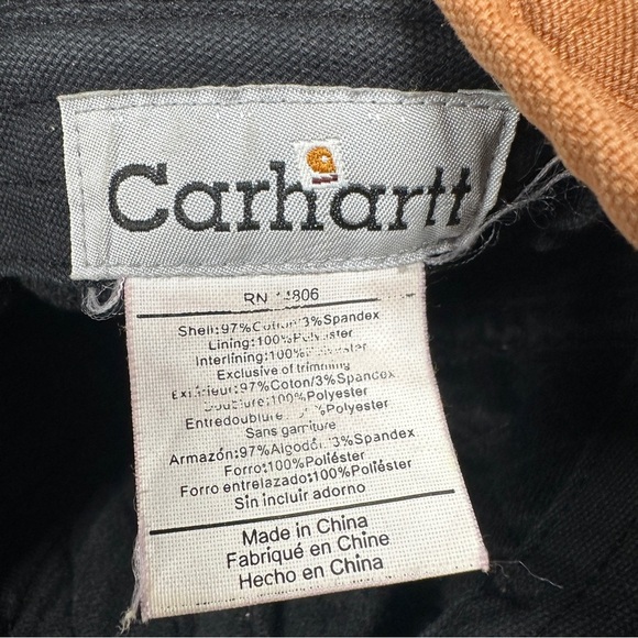 Carhartt Brown Quilted Cap vintage tan winter insulated ball baseball hat - Picture 2 of 12